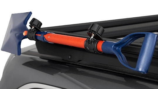 Shovel on roof rack sale