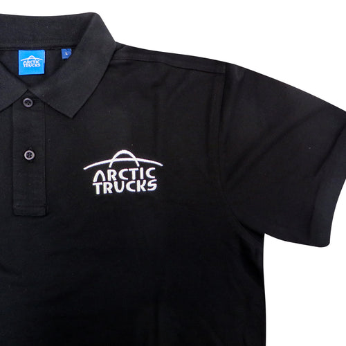 Arctic Trucks Mens Polo Shirt (Black w/ White Logo)